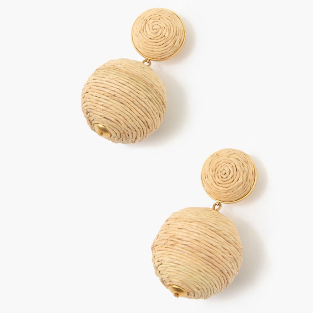Tuckernuck Raffia Lantern Statement Earrings